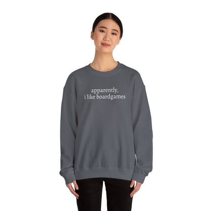 Apparently I Like Boardgames Crewneck Sweatshirt